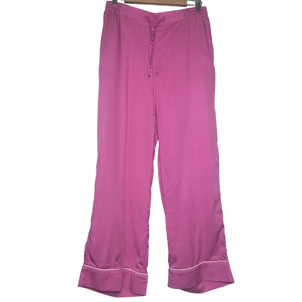Soma Intimates Pink 100% Lyocell Wide Leg Pajama Pants Womens Medium Drawstring